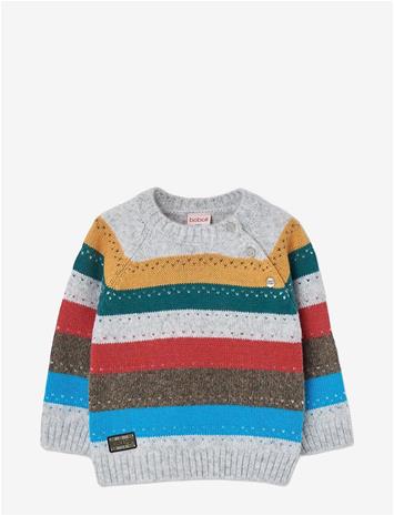 BOBOLI Knitwear Pullover For Boy -Bci - ECRU - 92