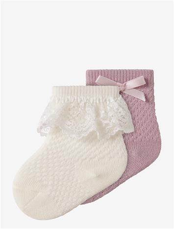 NAME IT Nbfwakma Wo/Bl Structure 2P Sock - VIOLET ICE - 50-56