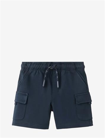 MANGO Drawstring Cargo Bermuda Shorts - NAVY - 110