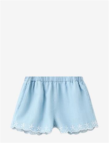 MANGO Embroidered Star Shorts - OPEN BLUE - 98