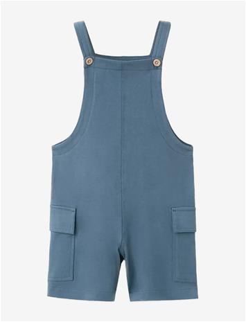 MANGO Cotton Dungarees With Cargo Pockets - MEDIUM BLUE - 98