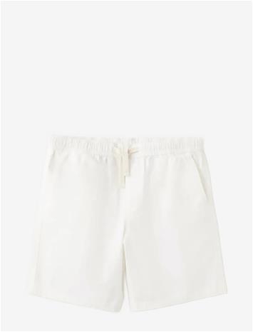 MANGO Cotton Shorts With Drawstring - NATURAL WHITE - 134