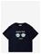 Mango Printed Cotton-Blend T-Shirt - Navy - 3-4 – kuva 3