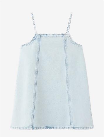 MANGO Short Denim Dress - OPEN BLUE - 164