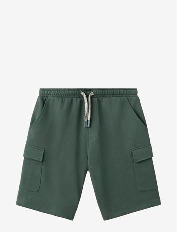 MANGO Drawstring Cargo Bermuda Shorts - GREEN - 128