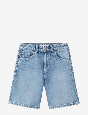 MANGO Baggy Denim Bermudas - OPEN BLUE - 134