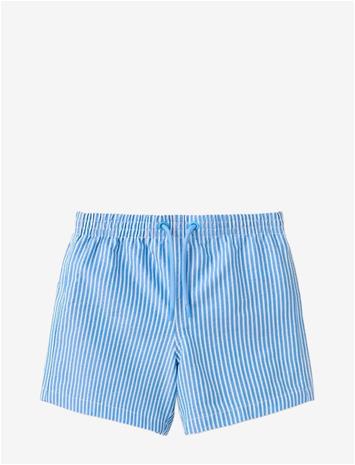 MANGO Striped Drawstring Swimsuit - MEDIUM BLUE - 98