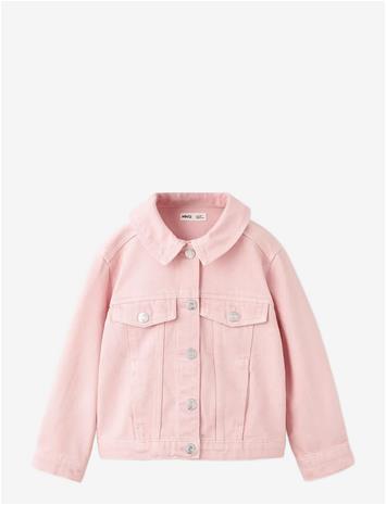 MANGO Denim Jacket Pockets - PINK - 98