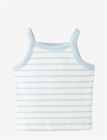 MANGO Basic Vest Top - LT-PASTEL BLUE - 86