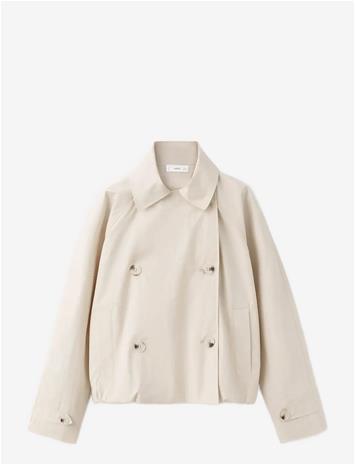 MANGO Double-Breasted Trench Coat - LIGHT BEIGE - 116