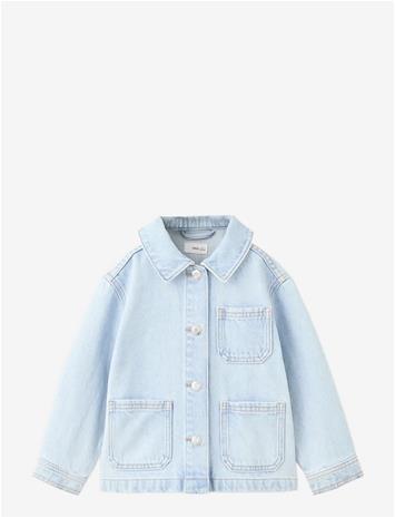 MANGO Denim Jacket Pockets - OPEN BLUE - 110