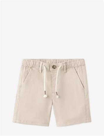 MANGO Cotton Shorts With Drawstring - LT PASTEL BROWN - 110