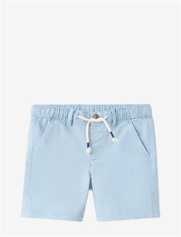 MANGO Cotton Shorts With Drawstring - LT-PASTEL BLUE - 116