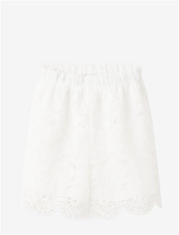 MANGO Embroidered Openwork Shorts - NATURAL WHITE - 116