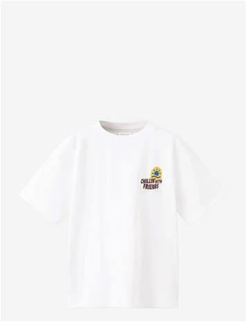 MANGO Printed Cotton-Blend T-Shirt - WHITE - 128 – kuva 4/4