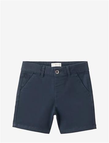 MANGO Straight Cotton Bermuda Shorts - NAVY - 92