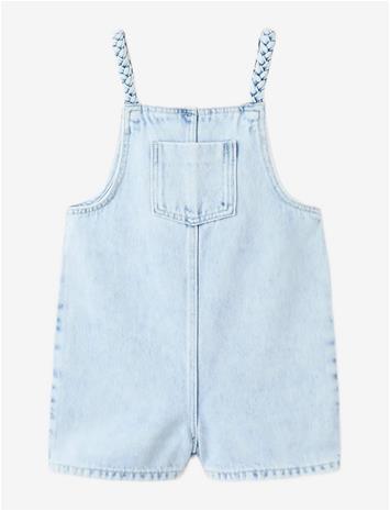 MANGO Denim Jumpsuit Short - OPEN BLUE - 98