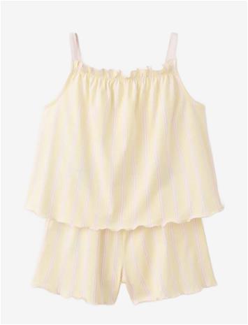 MANGO Striped Short Pyjamas - YELLOW - 152