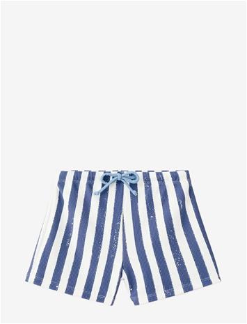 MANGO Striped Boxer Swimsuit - MEDIUM BLUE - 92