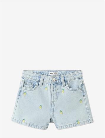 MANGO Lemon Denim Shorts - OPEN BLUE - 110