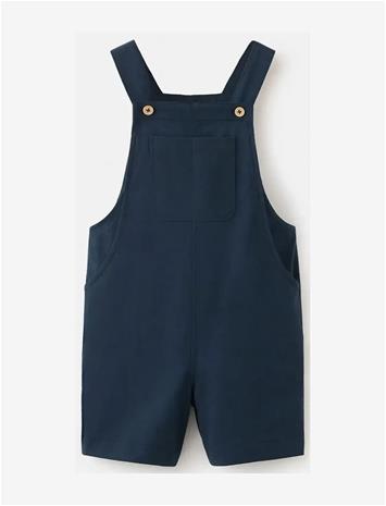 MANGO Short Cotton Dungarees - NAVY - 92
