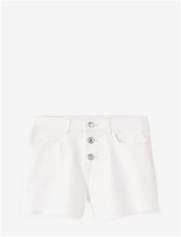 MANGO Frayed Hem Shorts - WHITE - 116