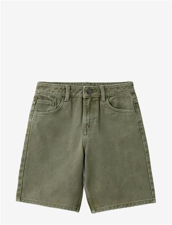 MANGO Denim Bermuda Shorts - BEIGE - KHAKI - 152