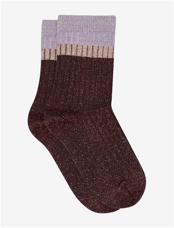 MP DENMARK Norma Glitter Socks - GRAPE SKIN - 33/36
