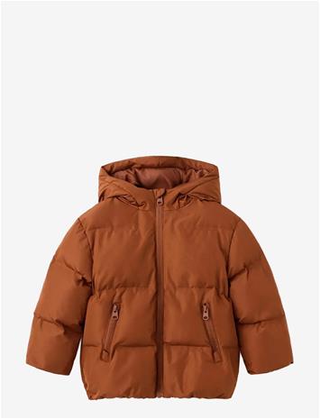 MANGO Hood Puffer Coat - RUST - COPPER - 110