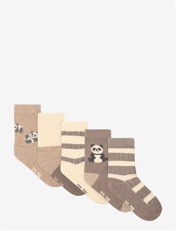 MINYMO Socks W. Pattern (5-Pack) - OFFWHITE - 31\34