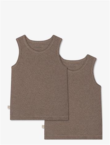 THAT'S MINE Cuno Tanktop 2-Pack - BROWN MELANGE - 104