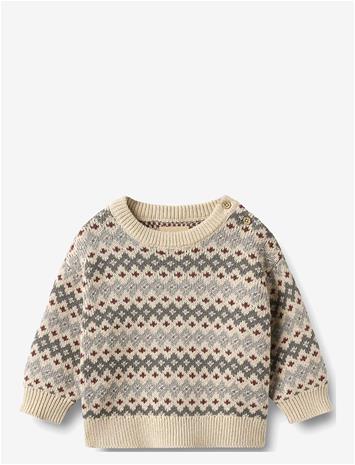 WHEAT Jacquard Pullover Harlow - FLINT - 92