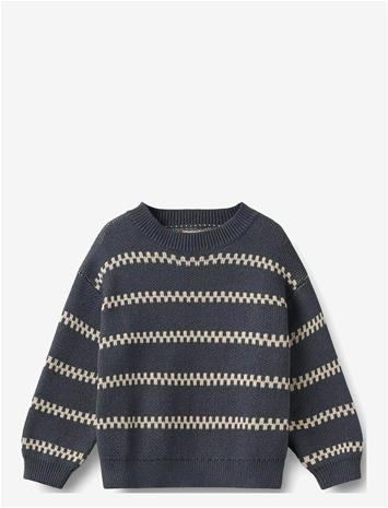 WHEAT Jacquard Pullover Harlow - GREYBLUE - 104 – kuva 2/2