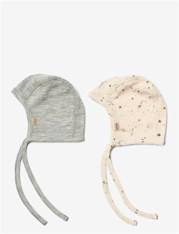 WHEAT 2 Wool Bonnet Billie - EGGSHELL STARS - 3-9M