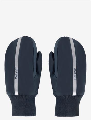 CELAVI Pu Padded Mittens - NAVY - 8-10Y
