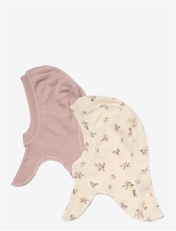 WHEAT 2 Wool Balaclava Felix - EGGSHELL FLOWERS - 9-24M