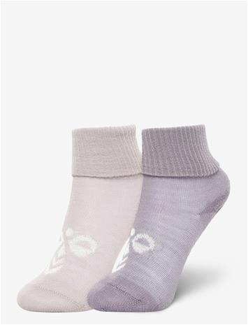 HUMMEL Hmlmini Wool 2-Pack Socks - GRAY RIDGE/CLOUD GRAY - 21/23