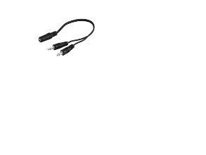 Pro MiniJack 3.5mm splitter (1F - 2M) - Mono - Black