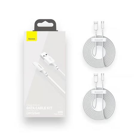Baseus Simple Wisdom Data Cable Kit USB to Type-C 5A (2PCS/Set) 1.5m