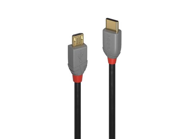 Lindy CROMO - USB-C cable - 24 pin USB-C to Micro-USB Type B - 1 m
