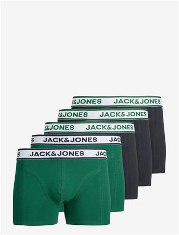 JACK & JONES Jacnolan Solid Trunks 5 Pack Jnr Sn - RAIN FOREST - 164