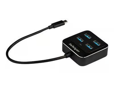 StarTech.com 4-Port USB C Hub - USB-C to 4x USB-A Ports - SuperSpeed 10Gbps USB 3.2 Gen 2 Type-C Hub - USB Bus Powered - Portable/Compact USB-C to USB Adapter Hub for Laptop - Aluminum