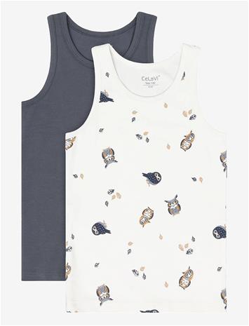 CELAVI Undershirt 2-Pack - GRAY WHALE - 80