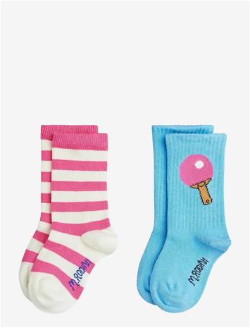 MINI RODINI Table Tennis 2-Pack Socks - MULTI - 13/15