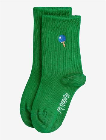 MINI RODINI Racket Emb 1-Pack Socks - GREEN - 20/23