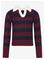 GRUNT Grbertage Ls Stripe Knit - NAVY-RED - S/10Y – kuva 2