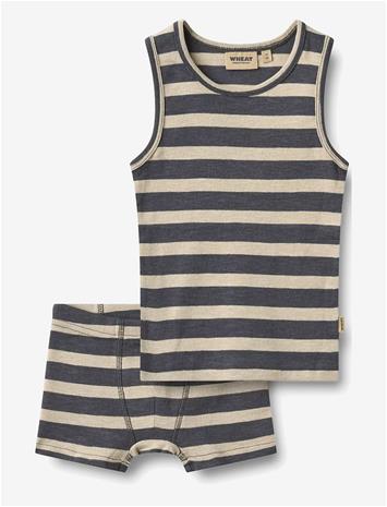 WHEAT Underwear Louis - GREYBLUE STRIPE - 122