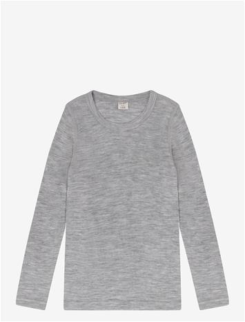 CELAVI Blouse Ls - Solid - ALLOY MELANGE - 120