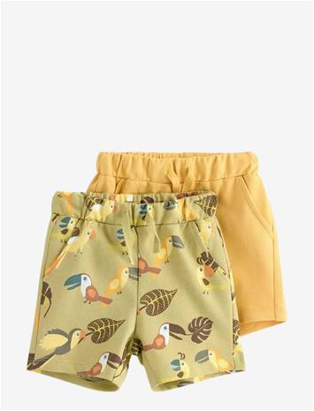 LINDEX 2-Pack Shorts - LIGHT DUSTY YELLOW - 68