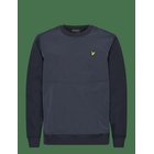 LYLE & SCOTT Half Raglan Hybrid Sweatshirt - Z271 DARK NAVY - L